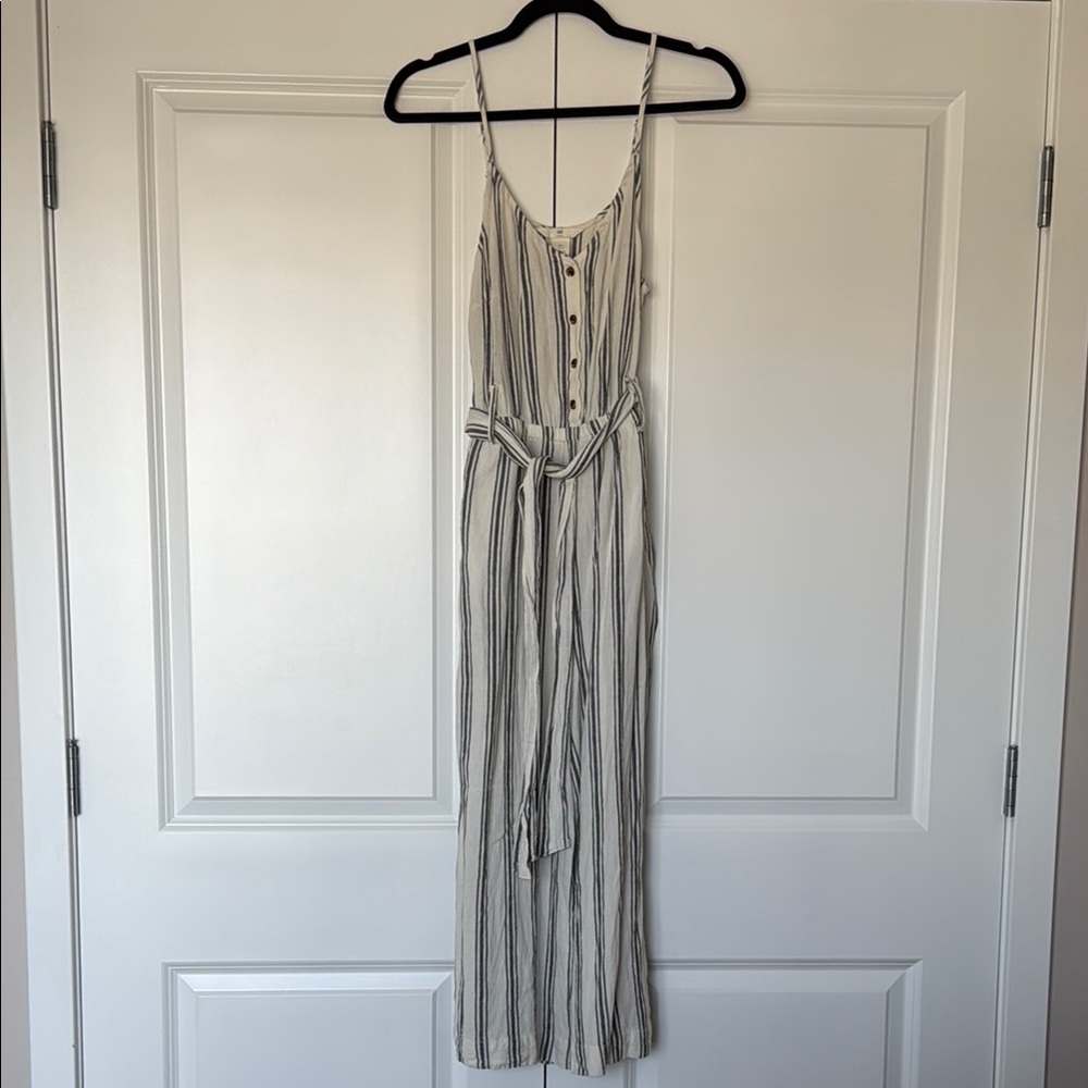 H&M Striped Button-Up Romper